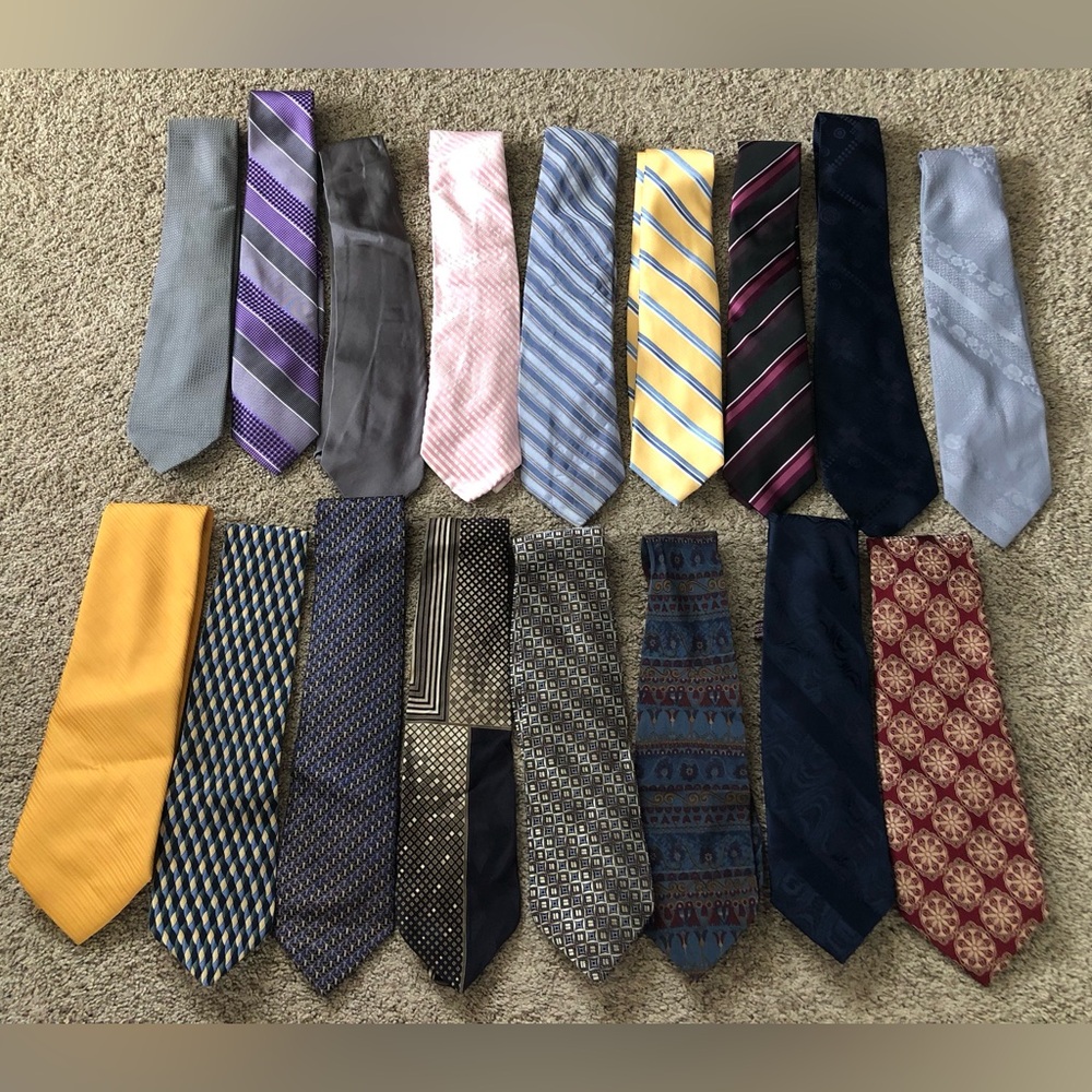 17 Elegant Men's Tie Collection - Multicolor Set